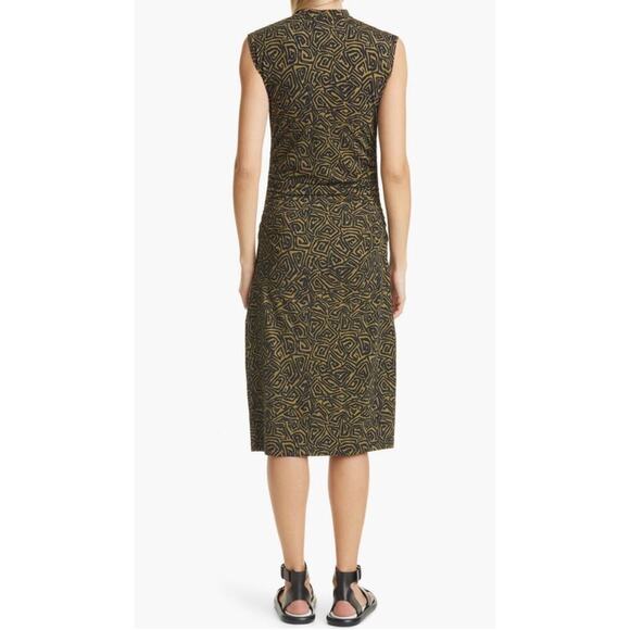 Proenza Schouler White Label Abstract Swirl Sleeveless Stretch Knit Midi Dress - Picture 3 of 12